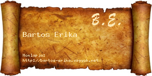 Bartos Erika névjegykártya
