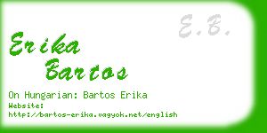 erika bartos business card